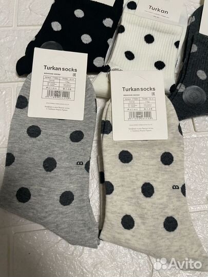 Носки женские в горошек Turkan набор 5 пар