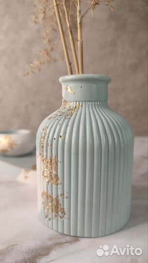 Набор Кашпо для сухоцветов, подсвечник и поднос