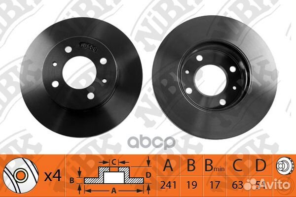 RN1221-nibk диск тормозной передний Hyundai Ac