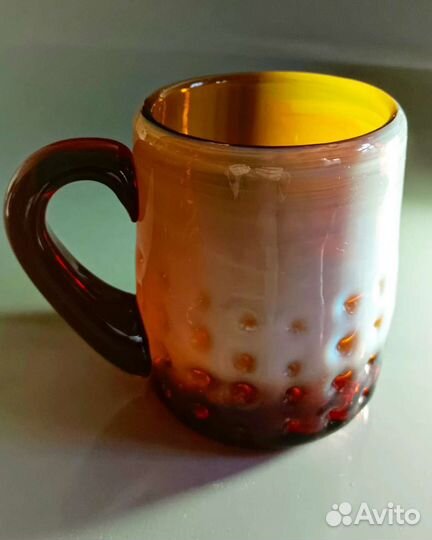 Коллекционная кружка гигант 1 л. цветное стекло