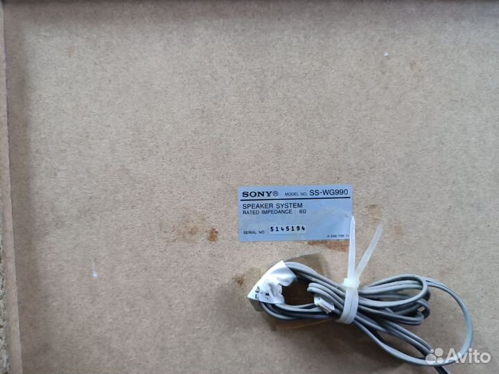 Пассивный сабвуфер sony ss-wg990