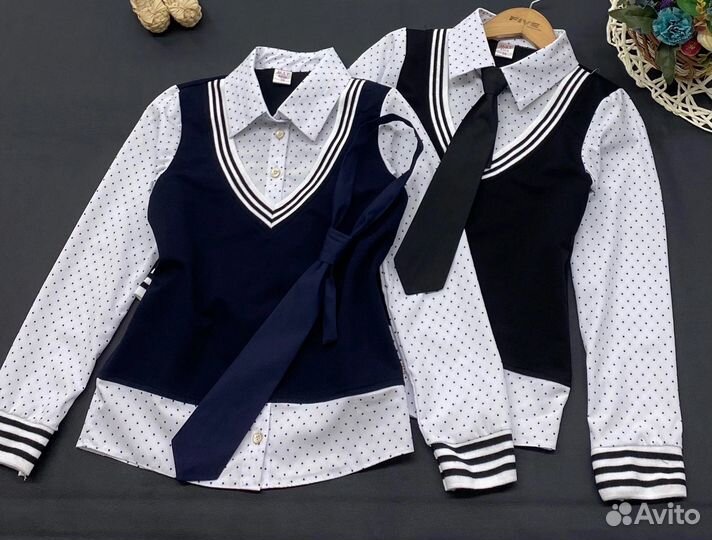 Кофта обманка для девочки, 134-158