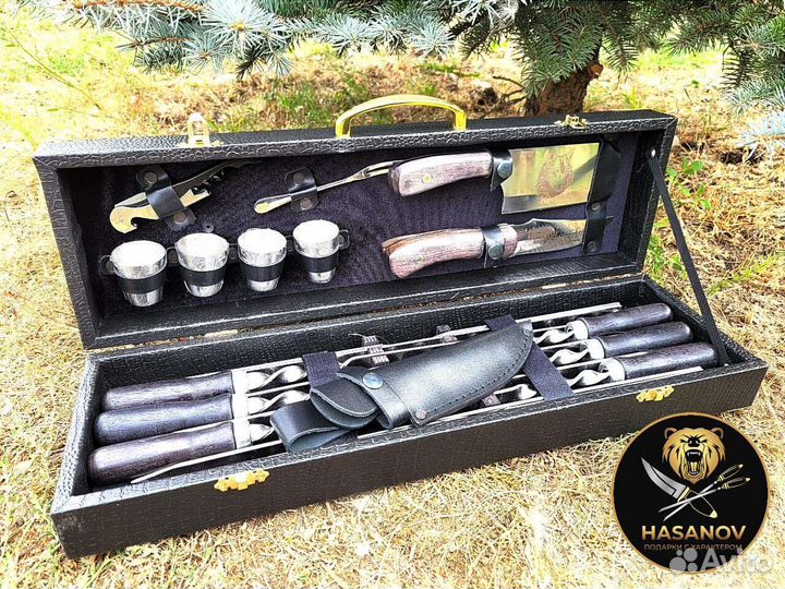 Шашлычный набор для пикника подарочный