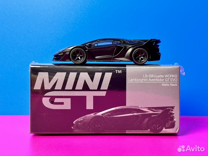 Mini GT 502 Lamborghini Aventador EVO Matte Black
