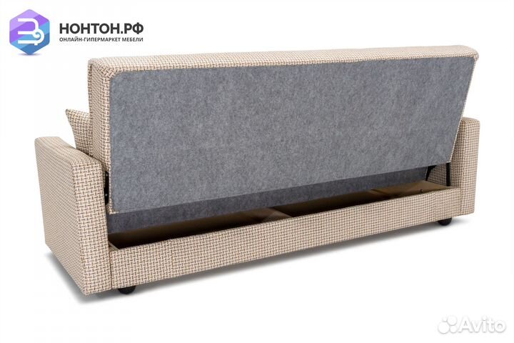 Диван книжка Лондон-2 рогожка микс бежевая