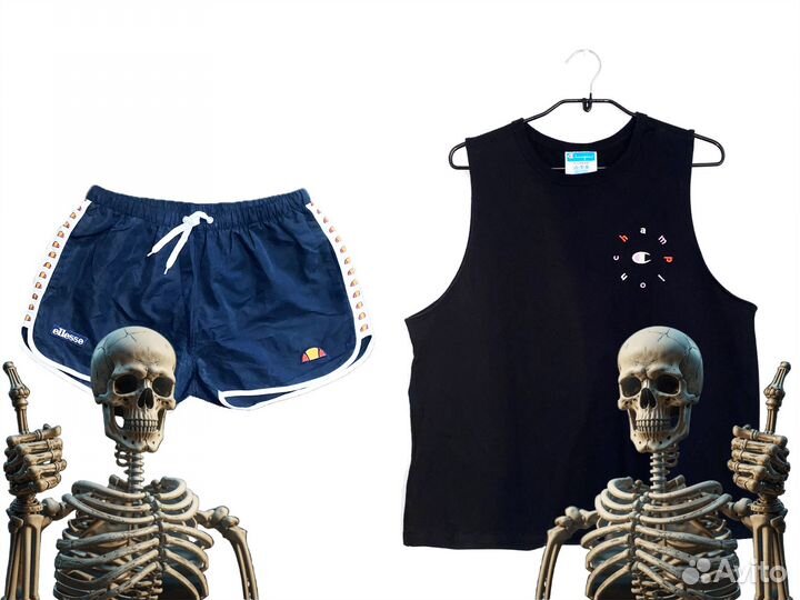 Шорты Ellese И Топ Champion y2k