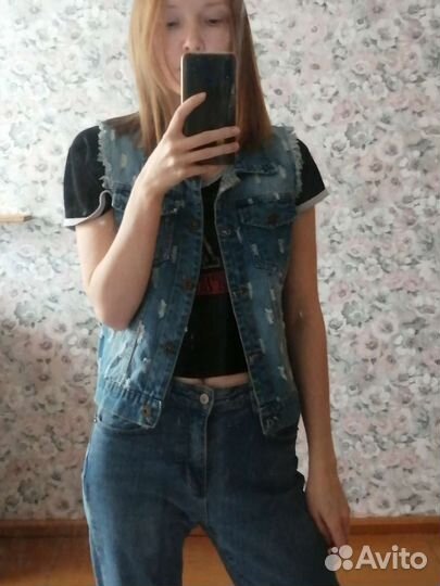 Джинсовый жилет