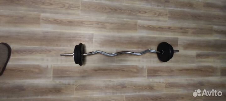 Гриф w образный с блинами