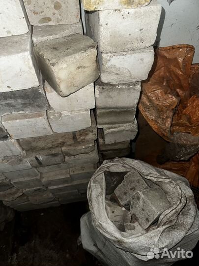 Кирпич целый и половинки, тротуарная плитка