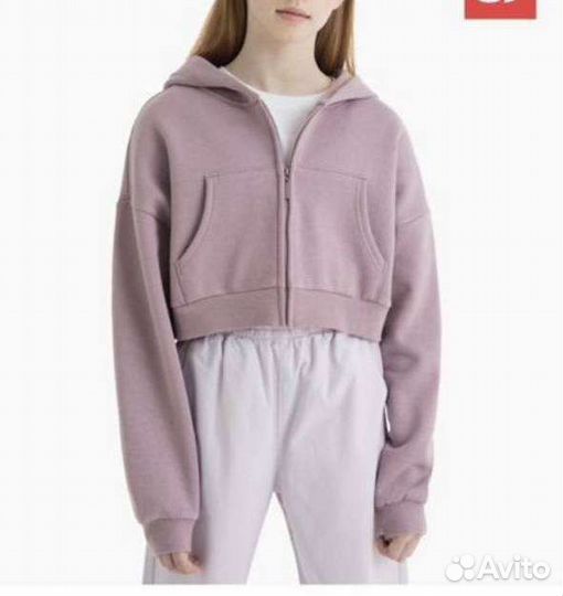 Укороченное зип худи