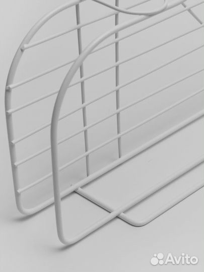 Полка в ванную/на кухню на липучках черная/белая