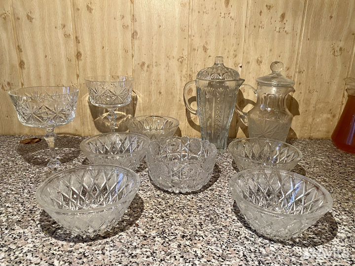 Хрустальная посуда ссср, салатники,графины