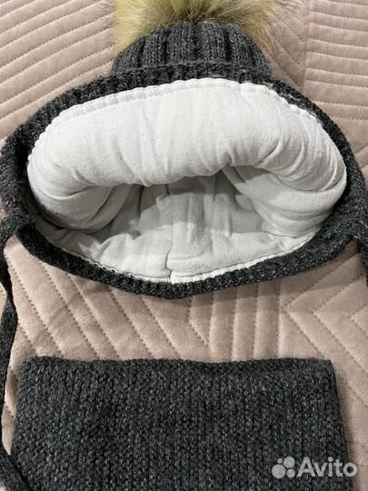 Комплект шапка и снуд (зима)