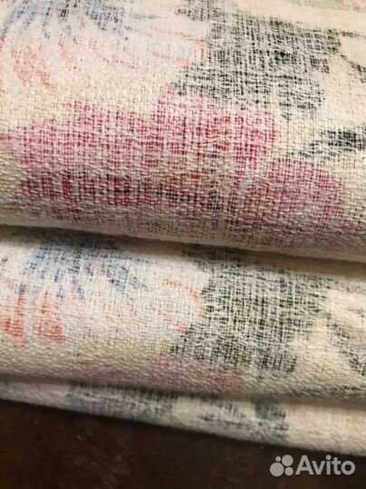 Шторная ткань СССР - хлопок 2 вида