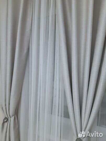 Шторы новые на ленте(2шт)