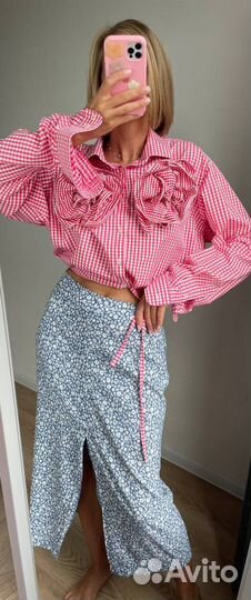 Рубашка с розами