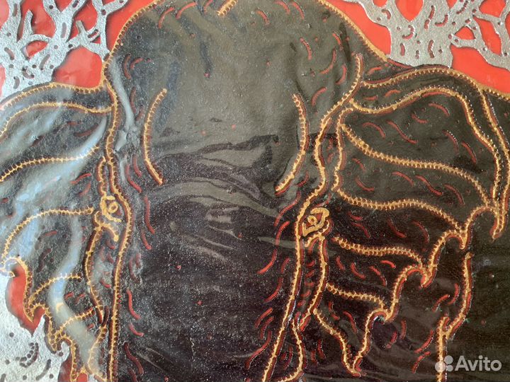 Картина натуральная кожа Таиланд