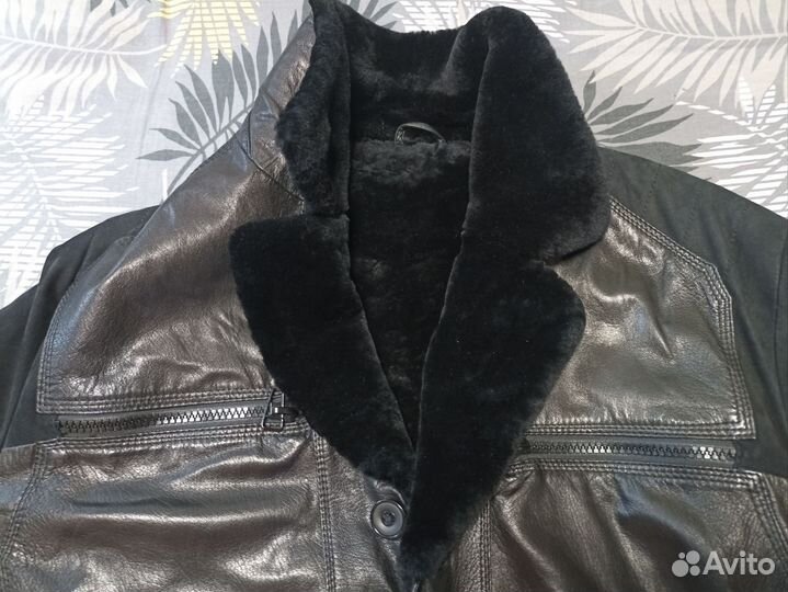 Кожаная дубленка мужская