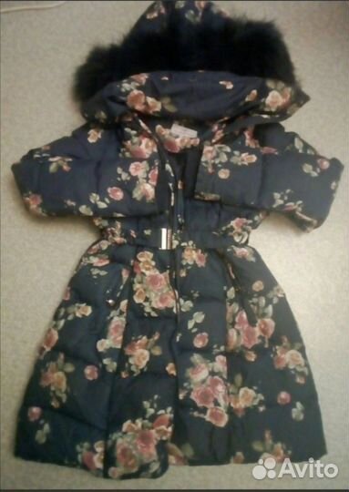 Пуховик-пальто Noble people 152, брюки, колготки