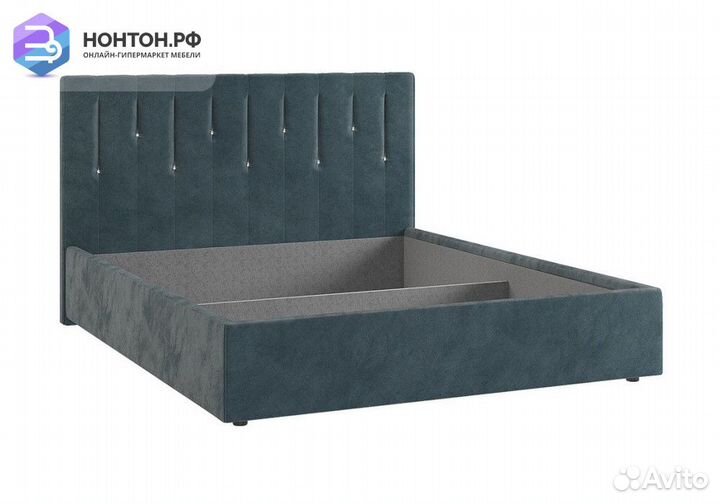 Кровать Кристи 2 1.6 м светло-синяя