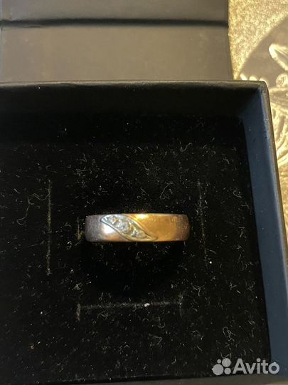 Золотое кольцо с фианитом СССР