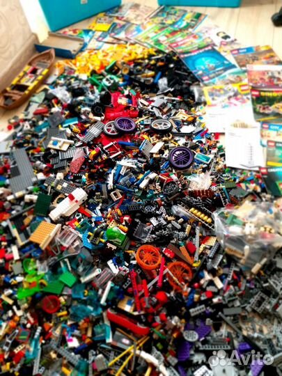 Lego оригинал 9кг + Lego ящик для хранения