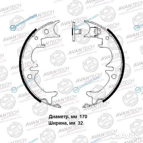 AVS0123 Колодки стояночного тормоза avantech