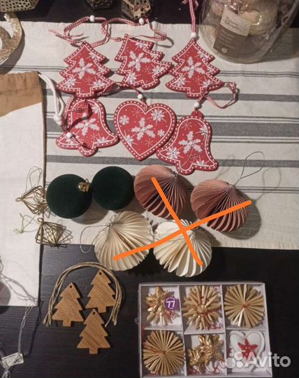 Елочные игрушки украшения hm home Мешок олень H&M