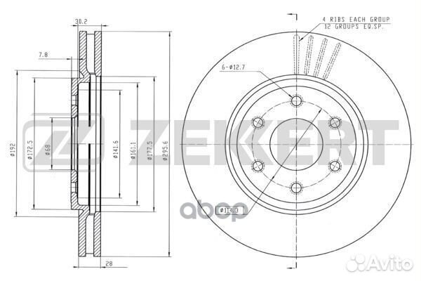 Диск торм. перед. Nissan Pathfinder (R51) 05