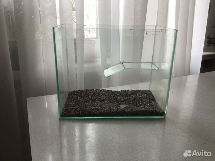 Аквариум+сачок+грунт