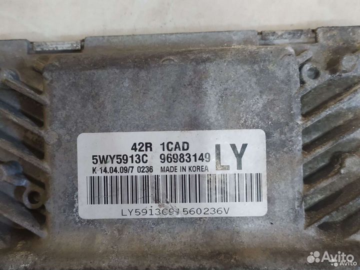 Блок управления двигателем (эбу) Chevrolet Авео Т2