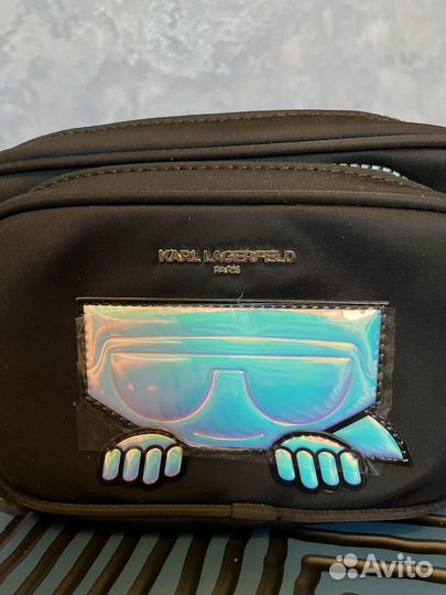 Сумка женская черная Karl lagerfeld поясная