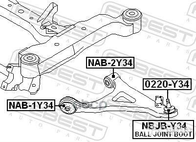 С/б переднего рычага NAB-2Y34 Febest