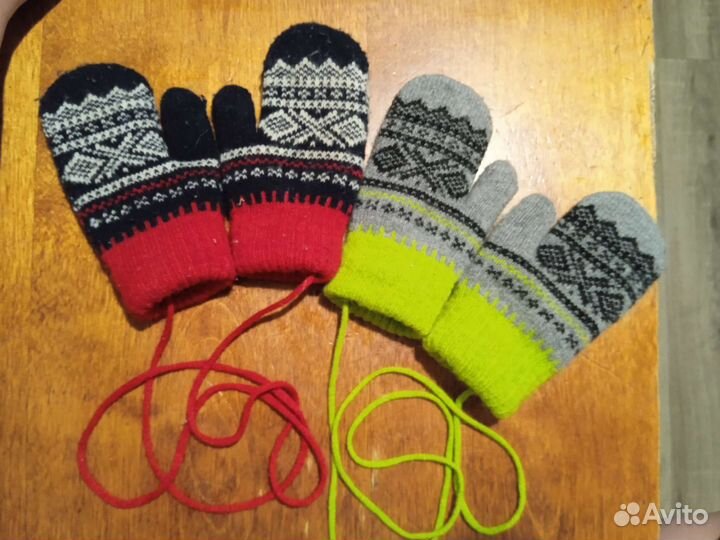 Варежки детские зимние до 2х лет