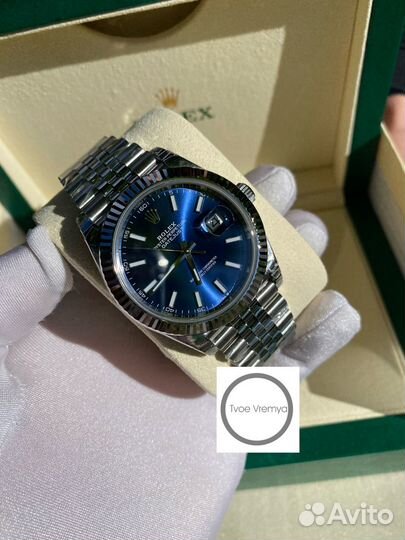 Часы Rolex DateJust blue dial 41mm (арт 4605)