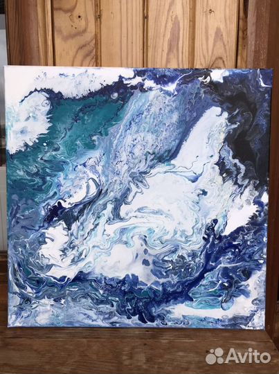 Картина акрил флюид арт