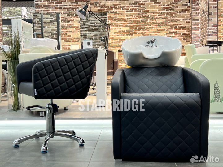 Мойка парикмахерская и кресло парикмахерское