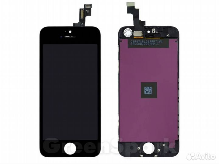 Дисплей для iPhone 5S/SE +тач черный с рамкой 100
