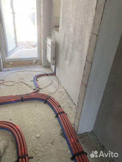 Отопление 2х к-й квартиры под ключ (с материалами)