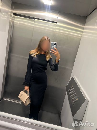 Трикотажное платье в пол