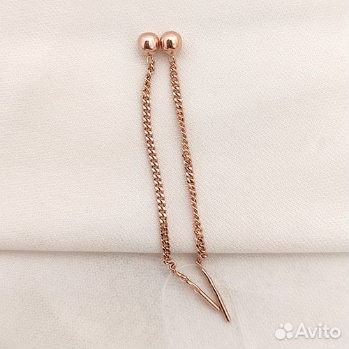 Золотые серьги 585 пробы продевки шар