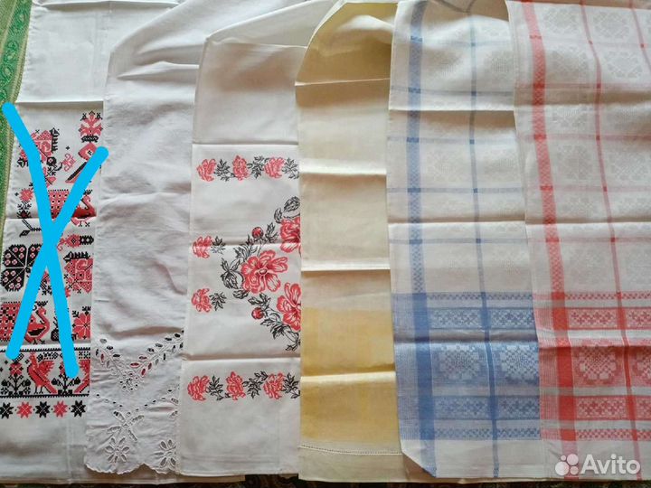 Рушники льняные, х/б, с вышивкой