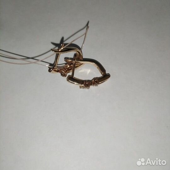 Серьги Золото 585 масса 3,04(2,89)г. 6 бр кр 57