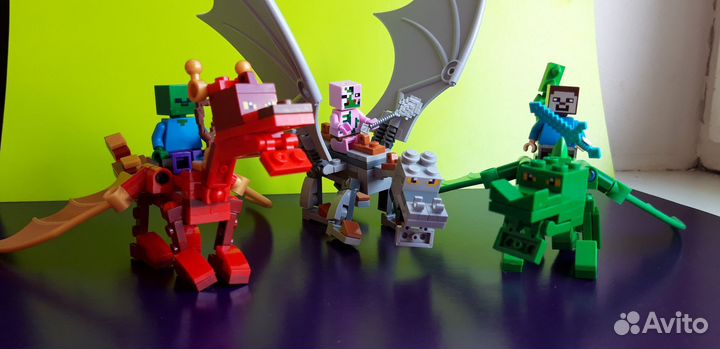 Драконы. Майнкрафт. Аналог лего. lele