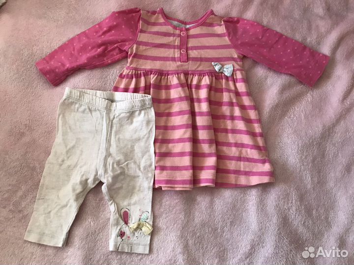 Одежда пакетом для девочки 68 74 80