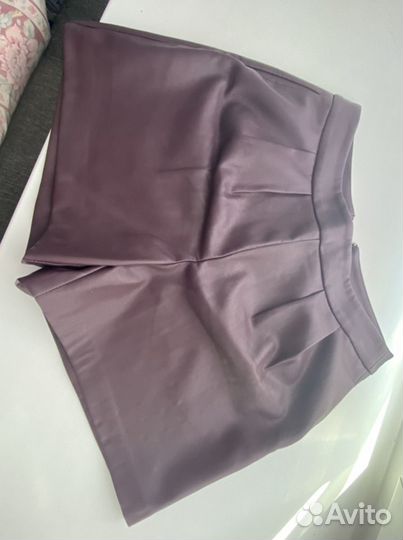 Кожаные шорты женские 46-48