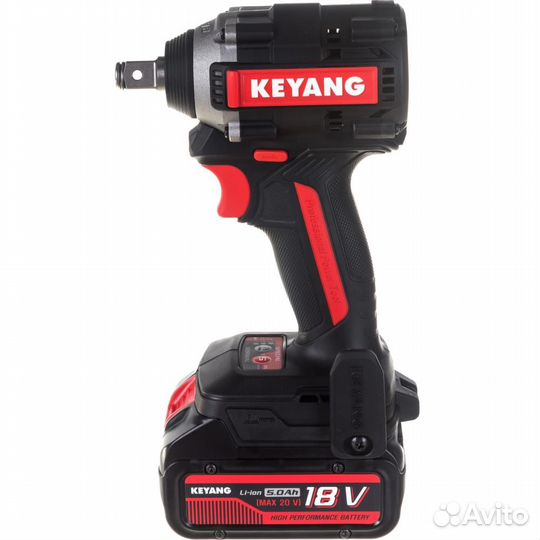 Бесщеточный аккумуляторный ударный гайковерт keyan
