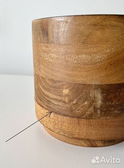 Кашпо из дерева манго