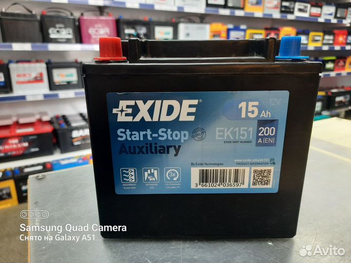 Вспомогательный Акб 15Ач Exide AGM EK151