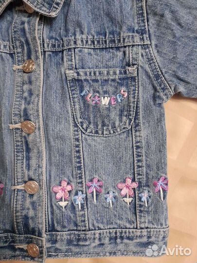 Джинсовая куртка для девочки рост 104